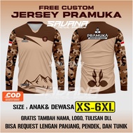 SAVANA - Jersey PRAMUKA Vnek / Panjang / Berkerah / tunik  printing penggalang pdh pdl custom / baju