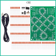 CRE Electronic DIY 81 LED Chinese Knot Flow Lamp Fun Microcontroller Welding Exercise Circuit Board 