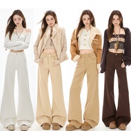 Beige Flared Jeans - Casual Women's Trouser