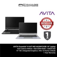 AVITA Essential 14 AVT-NE14A2MYC43B 14" Laptop Black/ Grey (N4020, 4GB, 128GB, Win10 in S Mode)