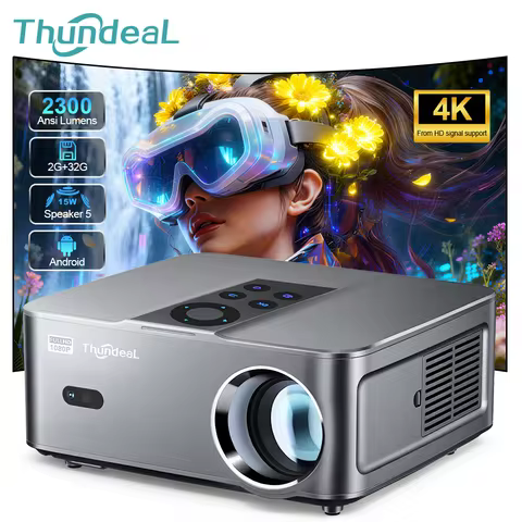 ThundeaL TD98 Mini Full HD 1080P Portable Projector Android 2K 4K WiFi 2G 32G TD98W Mini Smart Video