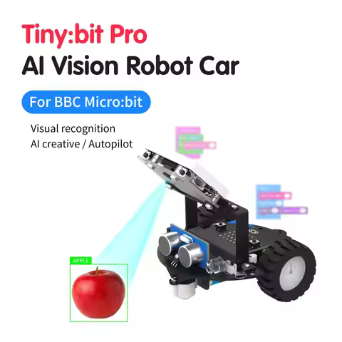 Yahboom Microbit Robot Car TinybitPro with K210 Visual Module Support Object Detection And Face Reco