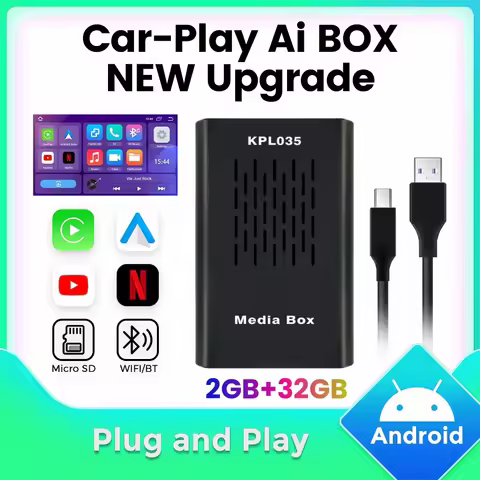 4 in 1 Carplay Ai Box Wireless Carplay Adapter Android Auto Apple Carplay Car Multimedia Player For 