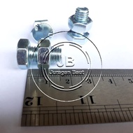 WHITE BOLT NUT M8 X 15 LENGTH 1.5CM 1.5 CM BMP M8X15 M8X15 WHITE BMP M8 X 15 KEY 13 BODY DIAMETER 8M