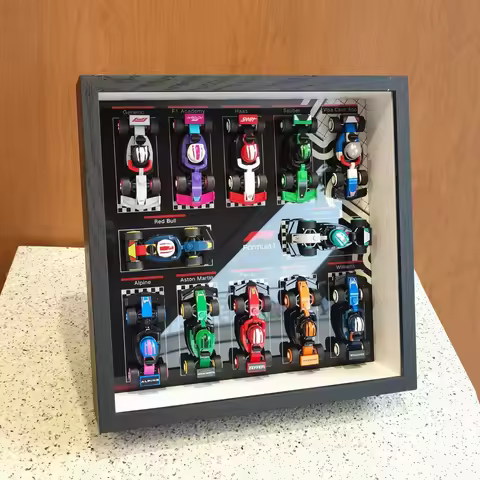 Suitable for LEGO 71049 pumping F1 racing car mini display box wall photo frame dustproof ornaments