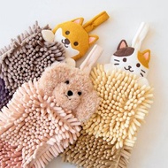 日本OKA FUND!T 可愛動物造型雪尼爾超吸水擦手巾-多款可選