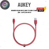 Aukey Braided Nylon USB 3.1 Gen 1 To USB-C Cable (2m / 6.6ft) CB-AC2