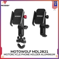 🔥Ready Stock🇲🇾 MOTOWOLF Phone Holder Motorcycle Bicycle Handphone Holder Aluminium Foodpanda Grabfoo