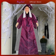 MagiDeal Halloween Hanging Animated Talking Witch Haunted House Creep Prop Sturdy with