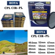 HOYA CPL CIR-PL 40.5มม.-82มม. ตัวกรองโพลาไรซ์ทรงกลมบางพิเศษอุปกรณ์ป้องกันดิจิตอลเหมาะสำหรับกล้องโซนี่ Nikon Canon