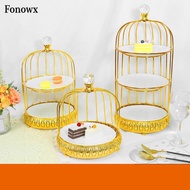 Fonowx Bird Cage Cake Dessert Stand Serving Tray Ornament Metal Food Rack Cupcake Stand