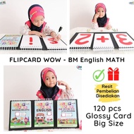 abc suku kata flip card wow bahan bantu mengajar flash card phonics matematik prasekolah