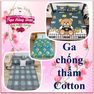 Wholesale cotton waterproof sheets 1m6x2m 1m8x2m 2mx2m2 in many gentle, eye-catching tones for 10cm 
