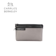 Charles Berkeley WILLIAMS Men's Cross Body Sling Bag Clutch Pouch Water Resistant Nylon Mix Calf Leather (PB-19079)