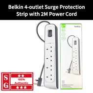 Belkin 4-outlet Surge Protection Strip with 2M Power Cord BSV400AF2M Belkin Power Cord Belkin Charge