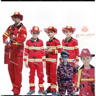 Costume Occupation Fireman,Firefighter,Bomba Celoreng Kids and Adult For School Performance Event