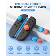 IINE Thumb grips Joycon Nintendo Switch 2 / Analog caps Dual Height Silicone Analog joycon Switch2 /