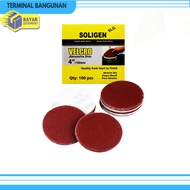 4 Inch Velcro Round Sandpaper 100 mm Sanding Stick-OnSOLIGEN