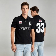 New Men Y2k Retro Punk Badge Printed Short Sleeved Polo Shirt