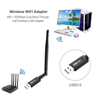 Wireless Wifi Adapter USB Free Driver 1200mbps 600Mbps Lan Ethernet 2.4G 5G Dual Band Wi-Fi Network 