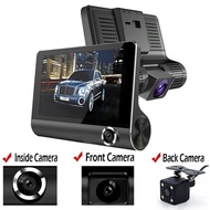 3-Way Record Car Camera Dashcam Front + Back + Interior Recorder Video Cam Night Vision