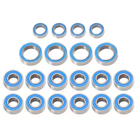 20PCS Rubber Sealed Ball Bearing Kit for Tamiya TT01 TT-01 TT01E TT01D TT02B 1/10 RC Car Upgrades Pa