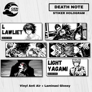 Death Note Anime Hologram Sticker L Lawliet Light Yagami Shinigami Waterproof Glossy Lamination