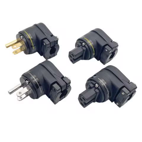 HiFi Furutech FI-12ML(R) L-type rhodium-plated Gold plated power plug 90° right Angle adjustable HI-