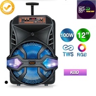 ลำโพงบลูทูธ dpower K80 ดอก12“ SUPER BASS 100W