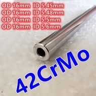 ท่อเหล็กไฮดรอลิก 42CrMo ท่อเหล็กขัดด้วยความแม่นยําสูง OD 16mm ID 5.45mm 5.48mm 5.5mm 5.6mm