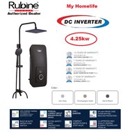 RUBINE RWH-CE521D-MRCG/MRIG/MRSB INSTANT WATER HEATER WITH DC PUMP / 3 IN 1 RAIN SHOWER SET