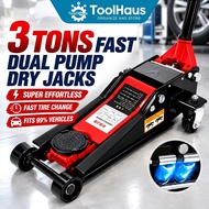 【Limited Offer】Heavy Duty 3 Ton Floor Jack Hydraulic Floor Jack Floor Jack Hydralic Jack Double-Pump