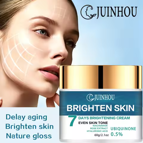 JUINHOU 7 Days Brightening Moisturizing Cream Niacinamide Rose Coenzyme Q10 Hydrating Cream Even Ski