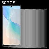 全城熱賣 - 適用於vivo iQOO U5x / Y35 4G 2022 / Y33s / Y76s / T1x / Y76 5G 50個一賣 0.26mm 9H 2.5D 半屏鋼化玻璃保護膜