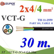 30 Meters VCT-G Wires Total 3 Pvc Insulated Flexible Cable 2 Core 4.0 mm2 Waterproof For External Us