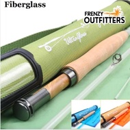 Fiberglass Fly Fishing Rod Transparent Orange 5wt 8ft 3pcs ultra glass
