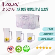 IRUMA x LAVA AS MUG TUMBLER & GLASS 6PCS Pack & 2 PCS Pack | Plastic Mug Tumbler Cup | Plastik Cawan