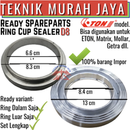 Sparepart Ring Cupsealer D8 12-16 OZ Eton 1 SET ISI 2 PCS Cup Sealer ASLI D8 D1 Hitam Mollar Matrix