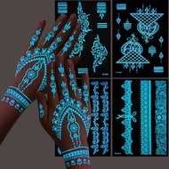 Luminous tattoo Stickers Indian henna Lace tattoo Stickers Hollow Hand henna tattoo