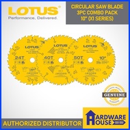∈ ⎯ ♧ ORIGINAL LOTUS 10" 3PC COMBO PACK X1 Circular Saw Blade TCT Carbide Table Miter Saw LUTOS DIA