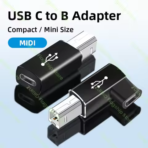 USB 2.0 Printer Adapter USB Type C to Type B Male For Printer Hard Drive Base Fax Machine Scanner US