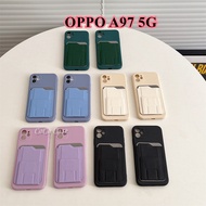 【Case Home】For OPPO A97 5G Case Silicone Full Case Classic  Solid Color Phone Case Cover Antifouling