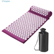 EXPEN Yoga Acupressure Mat, Pillow Set Cloth Storage Bag Acupressure Massage Mat and Pillow, Foot Massager Neck Cushion Back Acupressure Yoga Mat Pilates