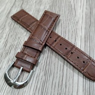 19Mm Croco Leather Strap Black or Brown Leather Watch Strap