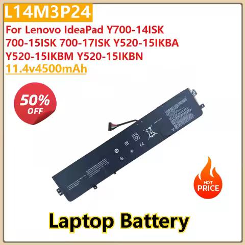 4500mAh L14M3P24 5B10H41181 Laptop Battery for Lenovo IdeaPad Y700-14ISK 700-15ISKY520-15IKBM Y520-1
