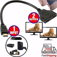 Hdmi Compatible Splitter Cable Video Switch Adapter Output Hub X Box Ps3 4 Dvd Hdtv Pc Laptop TV Hd 1080p 1 Input 2