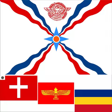 Assyrian Empire Flag Choice of Sizes:21X14CM/2X3ft/3X5ft/45X30CM/30X20CM customized Iraq National Sy