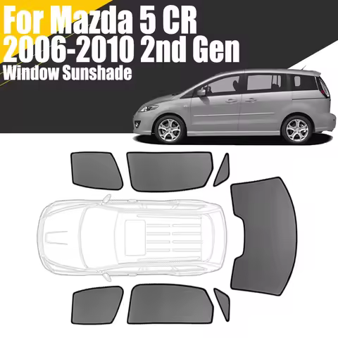 Custom Magnetic Car Window Sunshade For Mazda 5 CR 2006-2010 2nd Gen Curtain Mesh Front Windshield F