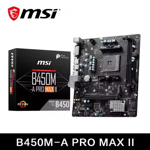 MSI AMD B450M-A PRO MAX II New Motherboard Dual-channel DDR4 Memory M.2 SATAIII USB3.2 Support R9 CP