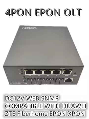 OLT EPON MiNi 4PON EPON OLT DC12V WEB SNMP COMPATIBLE WITH HUAWEI ZTE Fiberhome EPON XPON